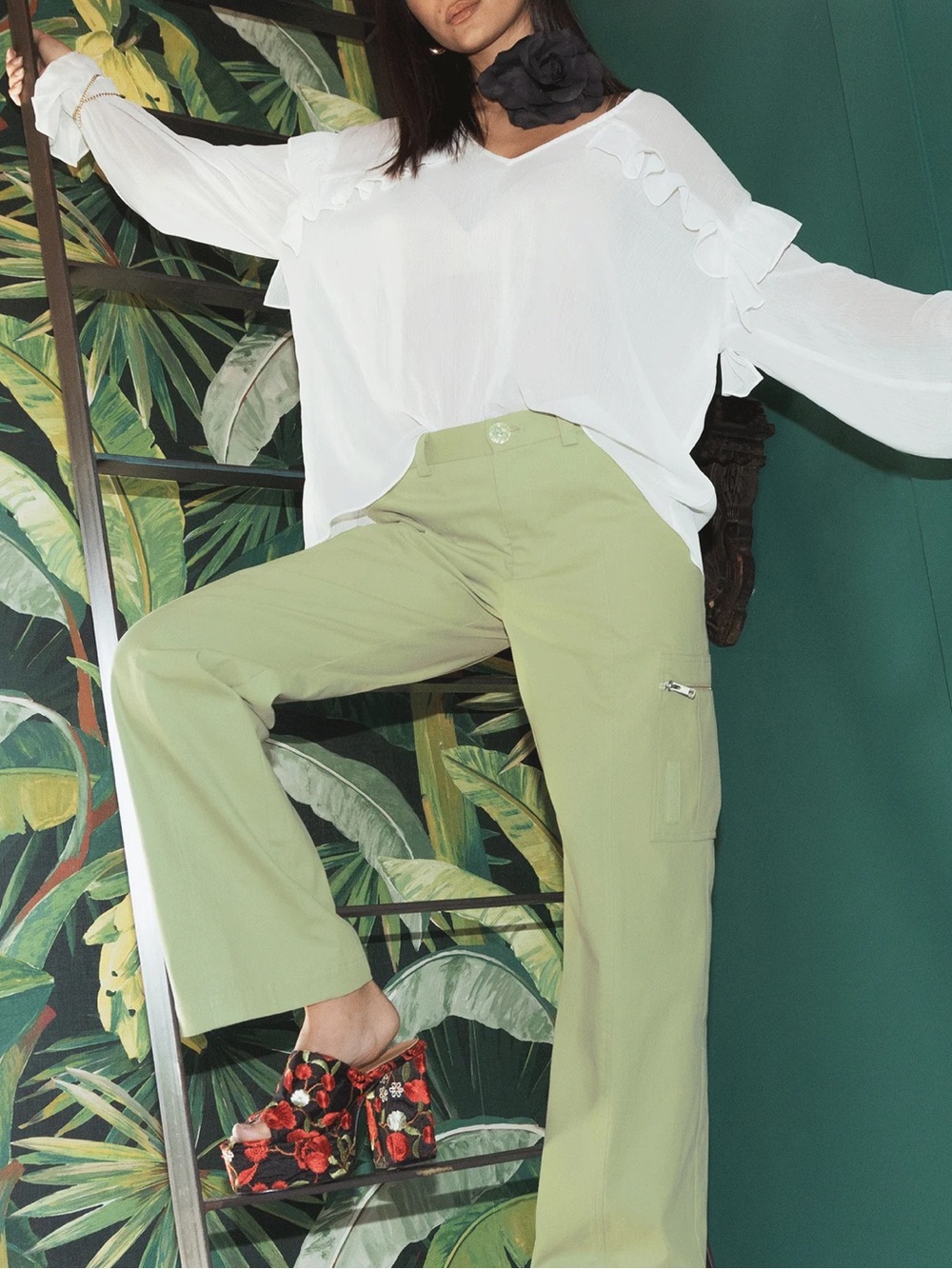 Blackmilk Sage Wide-Leg Cargo Pants - Picture 2 of 13